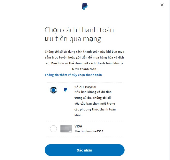 Paypal your preferred way to pay